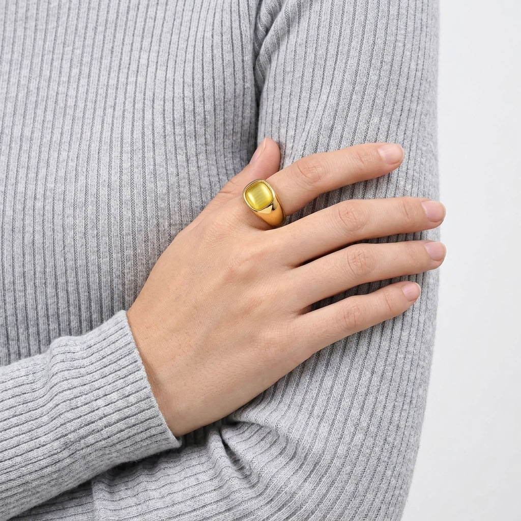 Odette Yellow Cat's Eye Ring