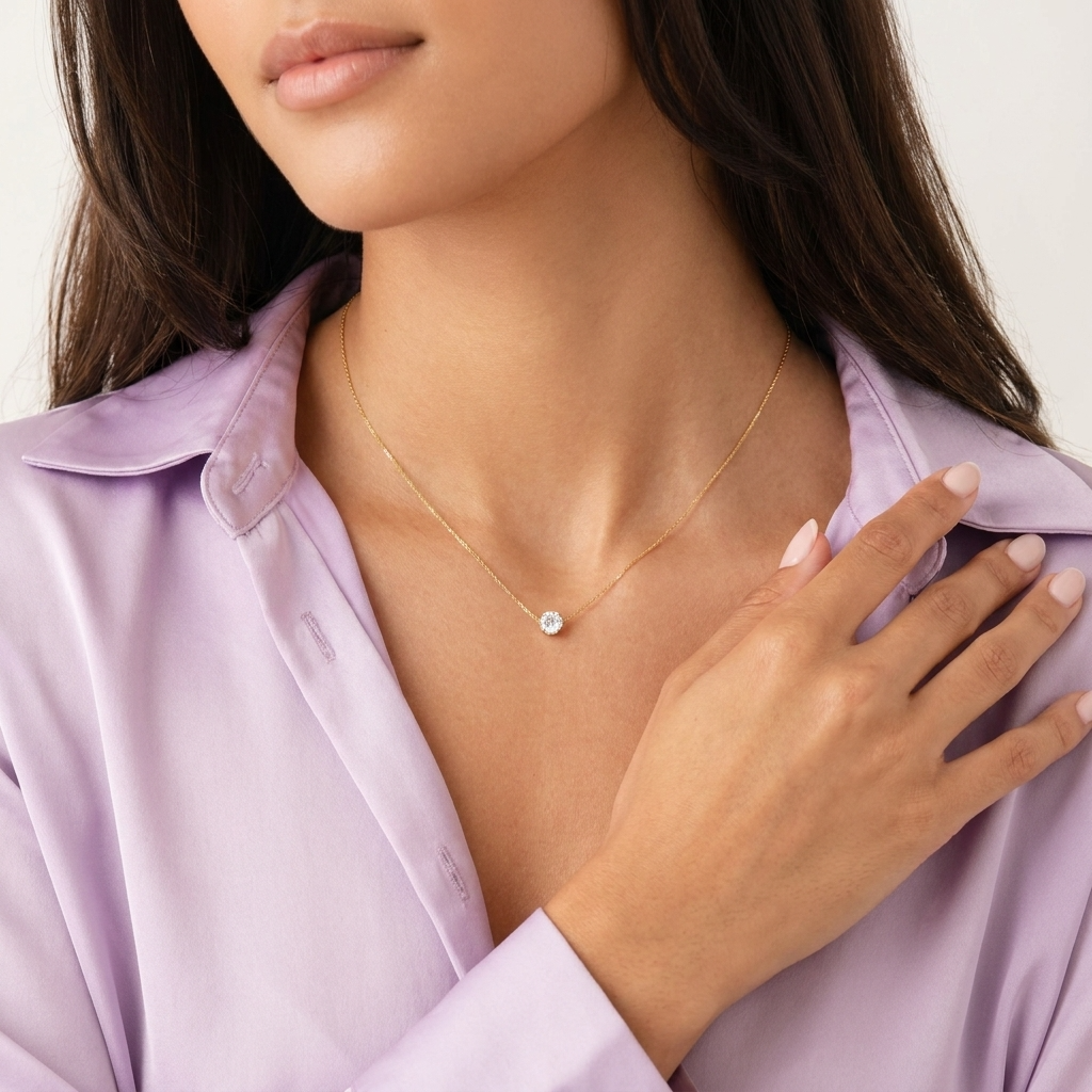 Yara Circle Crystal Necklace