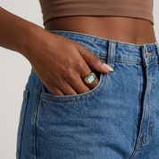 Odette Blue Cat's Eye Ring