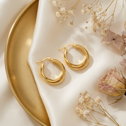 Talia Sleek Gold Hoops