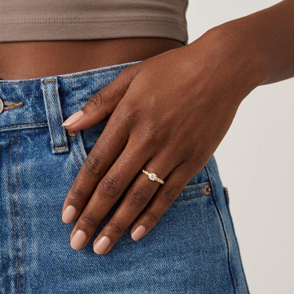 Milan Twisted Crystal Ring