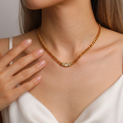 Vintage Crystal Cabochon Collar