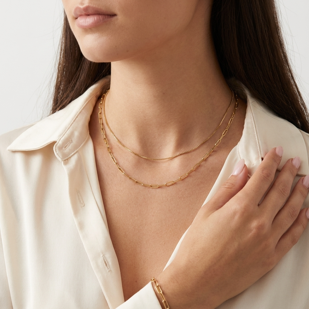 Amanda Stacked Gold Chains