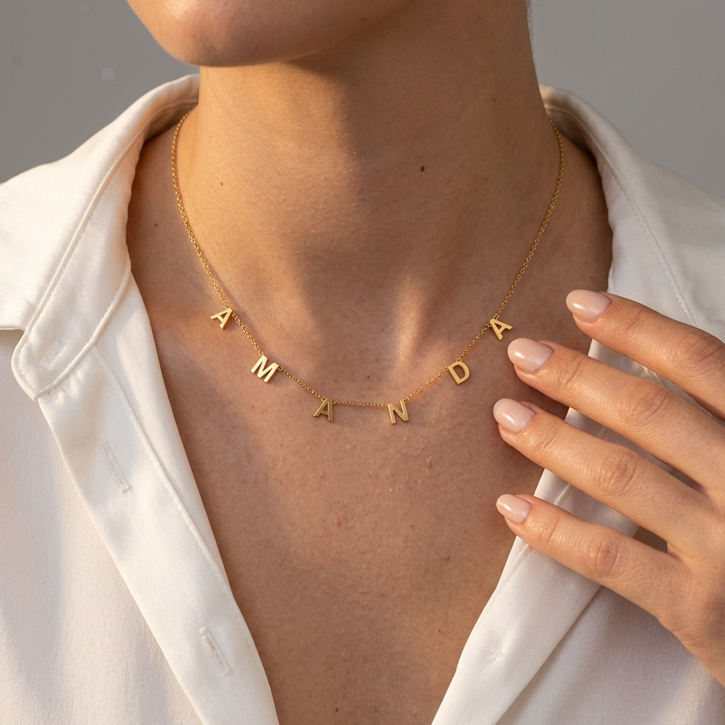 Spaced Initial Necklace