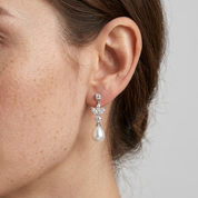 Diana Pearl Drop Silver Earrings