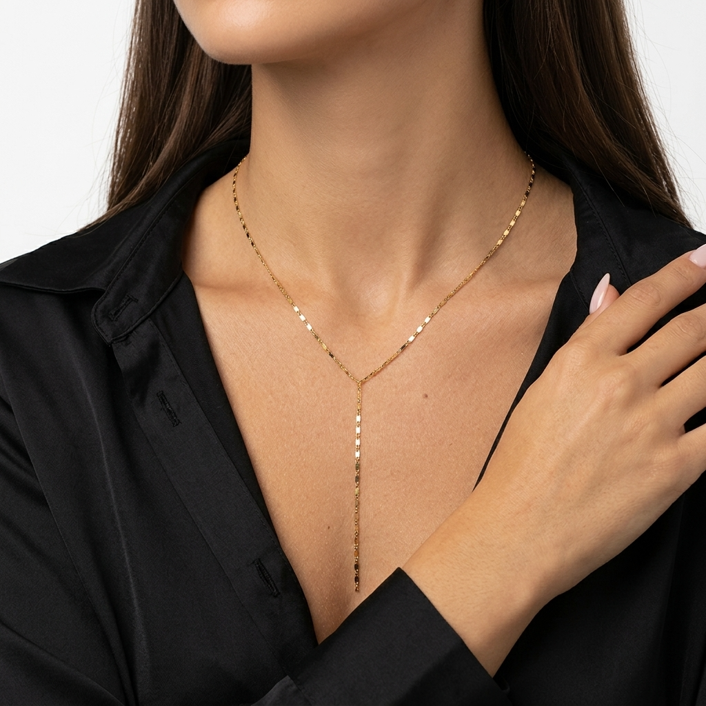 Golden Hour Lariat Necklace