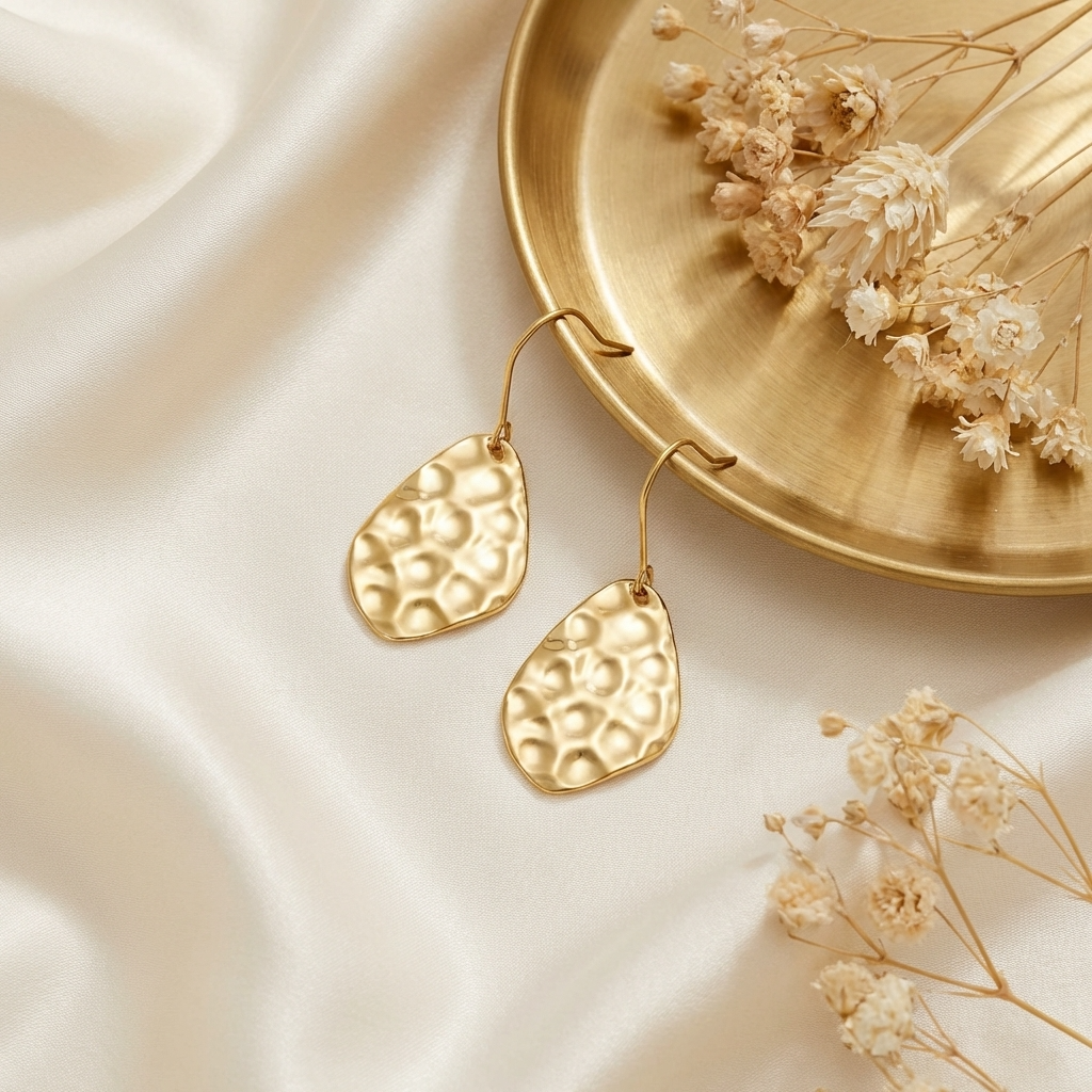 Amaya Textured Drop Earrings
