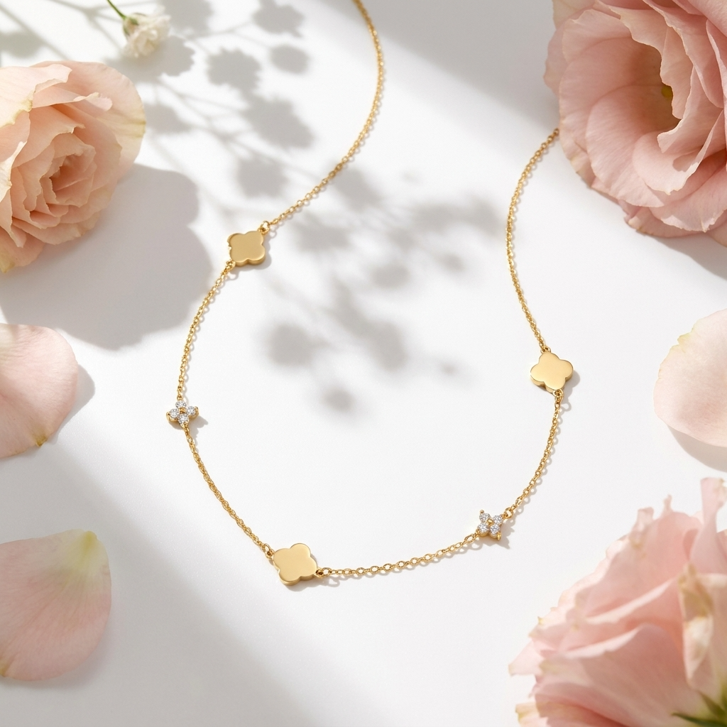 Naya Crystal Clover Necklace