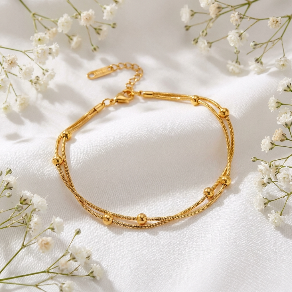 Marina Double Strand Anklet