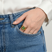 Odette Green Cat's Eye Ring