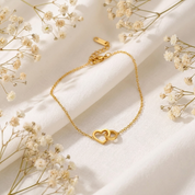 Nadine Linked Hearts Anklet