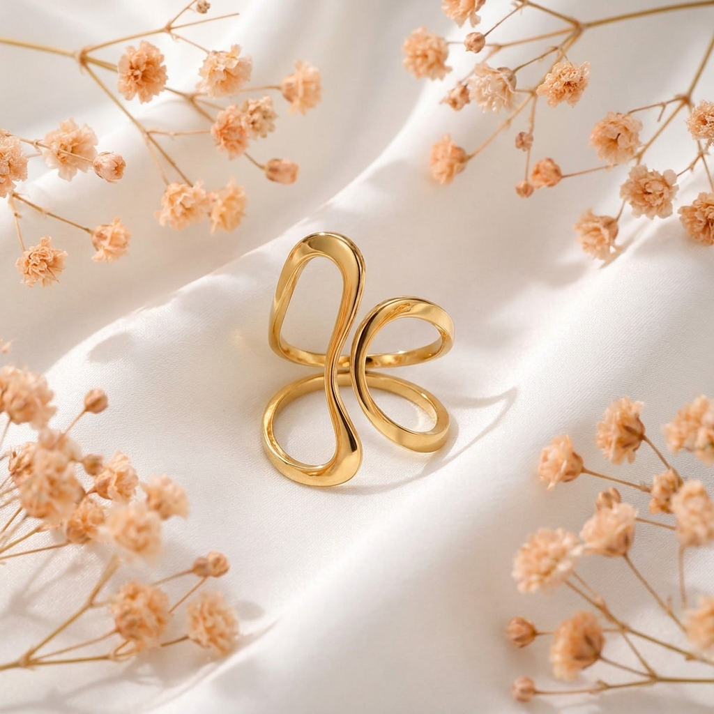 Elina Textured Gold Ring
