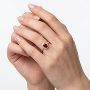 Vintage Ruby Halo Ring