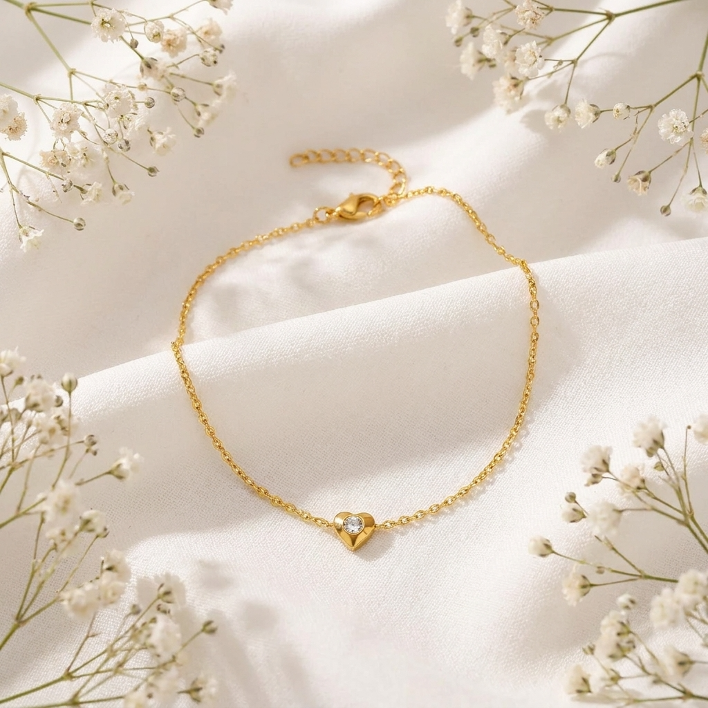 Mireille Heart Anklet