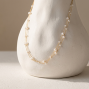 Calla Pearl Layered Necklace