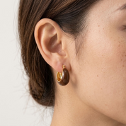 Sienna Espresso Huggie Earrings