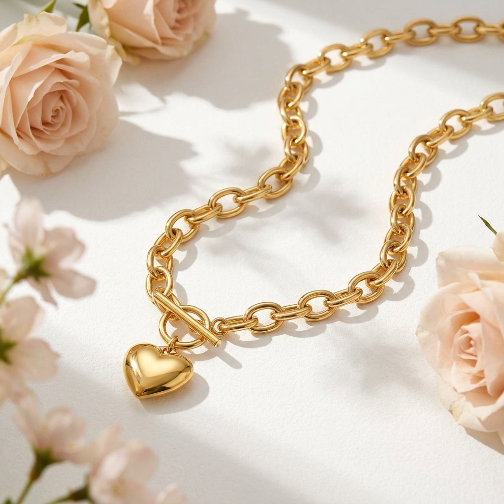 Élodie Gold Heart Necklace