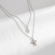 Grace Cross Necklace Silver