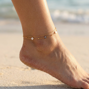 Nina Shell Clover Anklet
