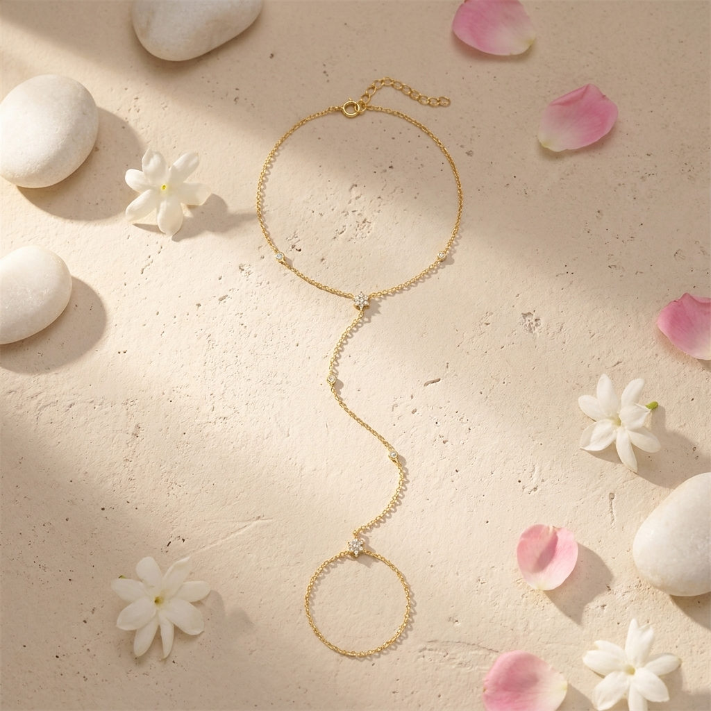 Clara Crystal Cluster Hand Chain