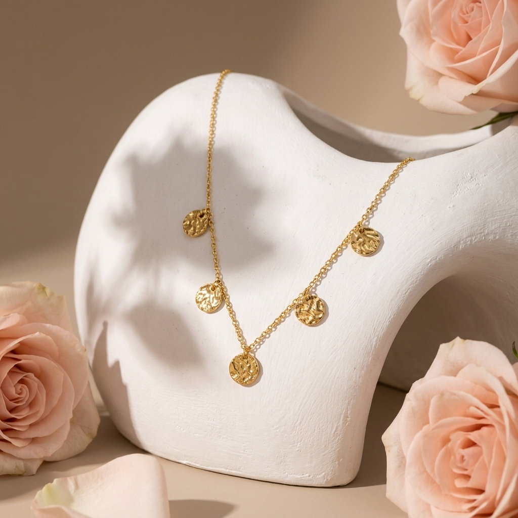 Elodie Textured Coin Pendant