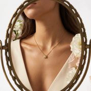 Bubble Initial Pendant Necklace