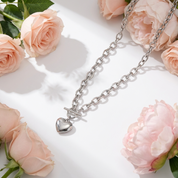 Élodie Silver Heart Necklace