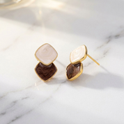 Isla Two-Tone Marbled Earrings