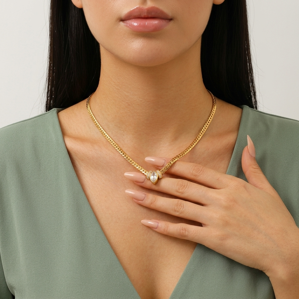 Icy Brilliant Herringbone Chain