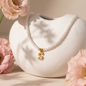 Nova Initial Pearl Necklace
