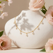 Lily Gold Pearl Necklace