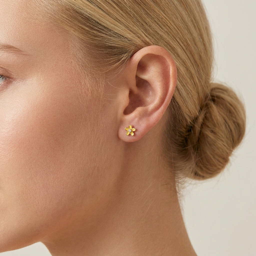 Daisy Sterling Silver Studs