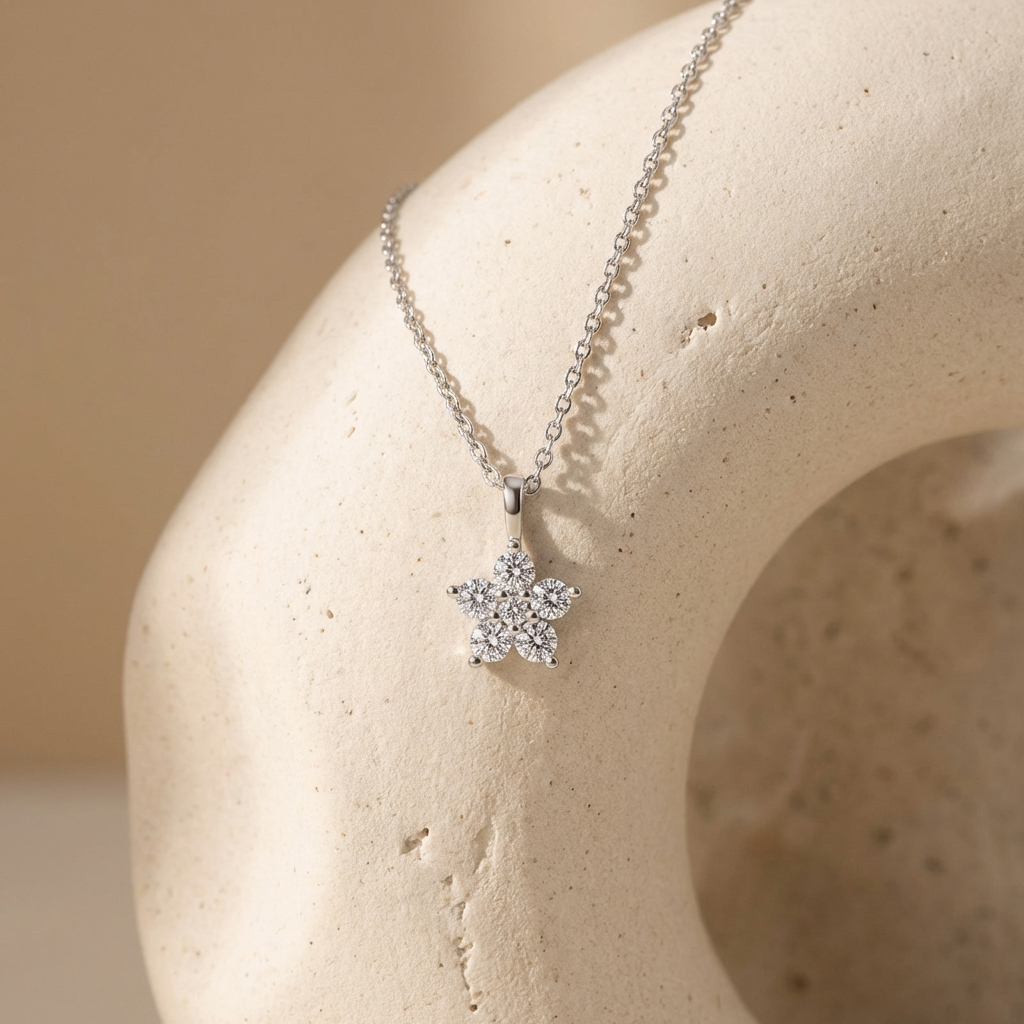 Freya Crystal Flower Necklace