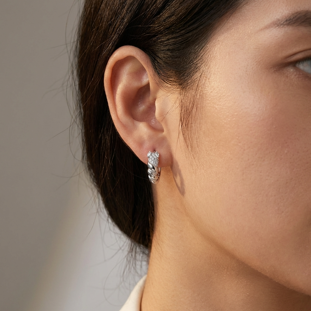 Selene Crystal Hoops
