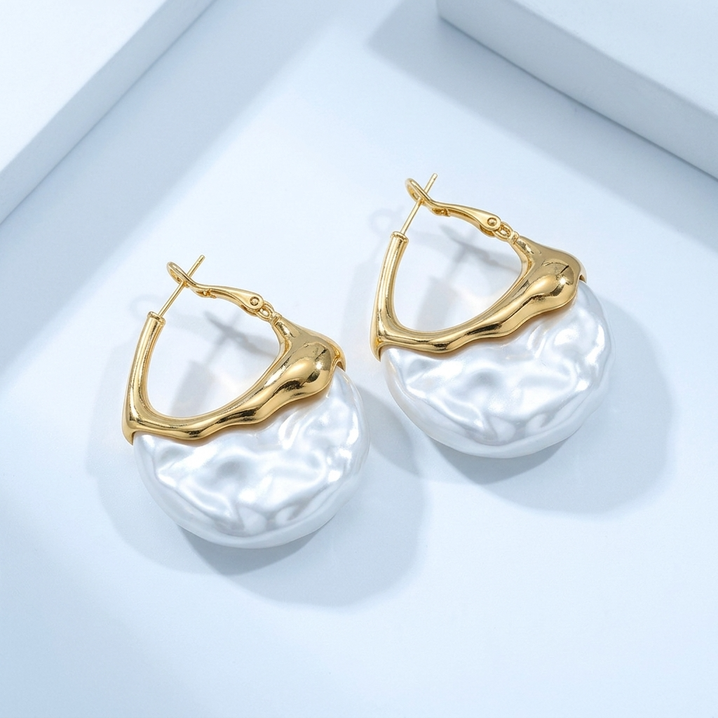 Luna Baroque Pearl Hoops