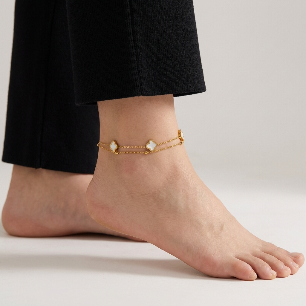 Zaria Clover Anklet
