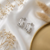 Chloe Silver Wavy Hoops