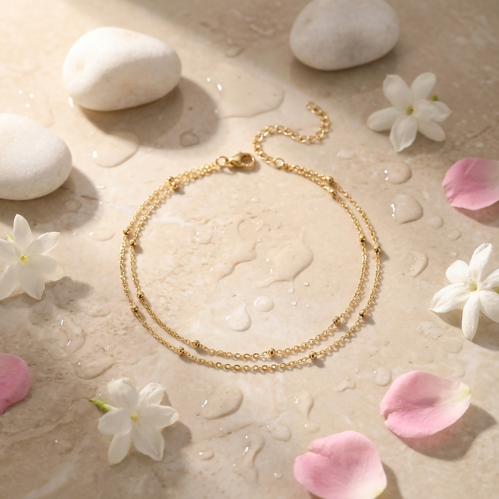 Brielle Double Strand Anklet