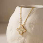 Camille Moissanite Clover Necklace