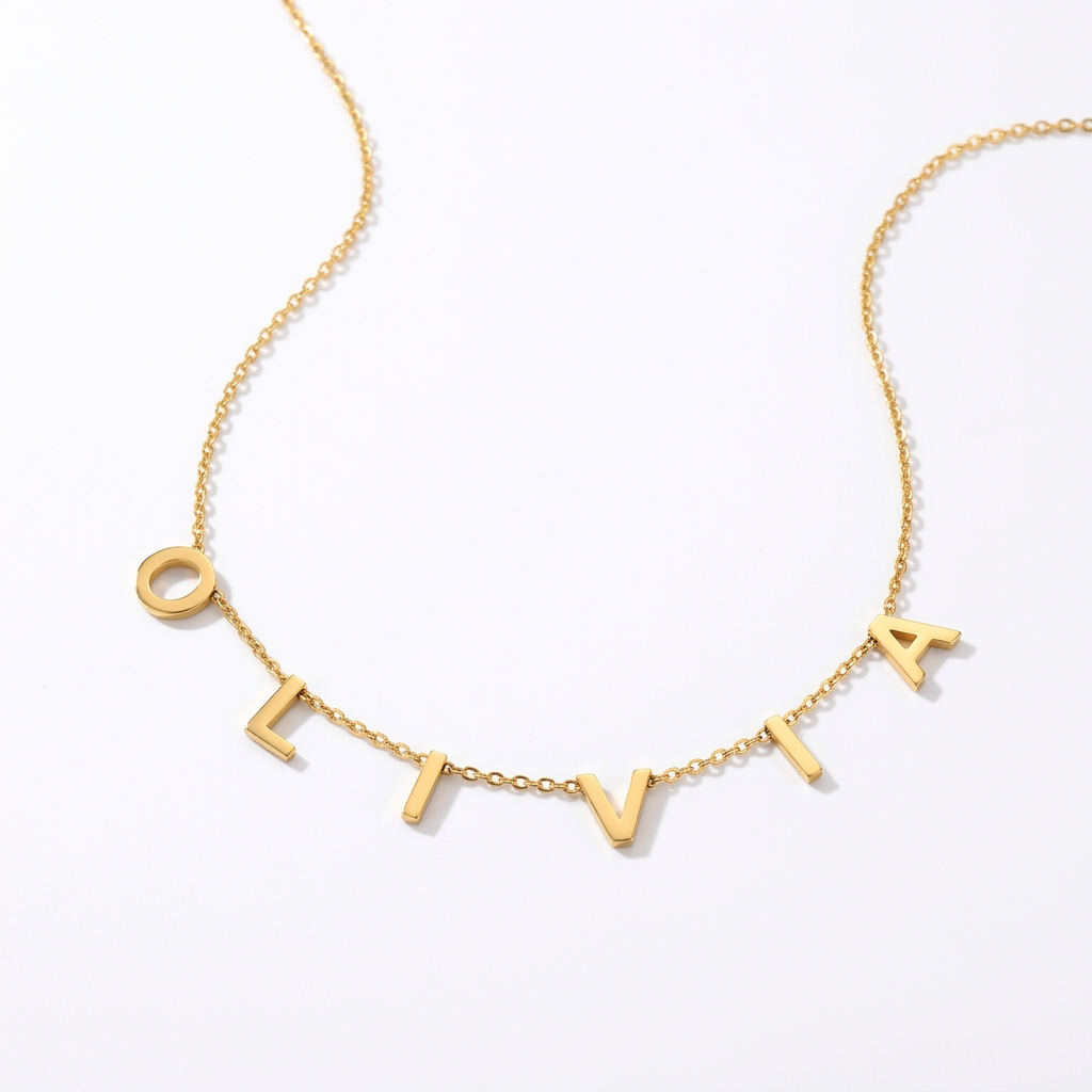 Spaced Initial Necklace