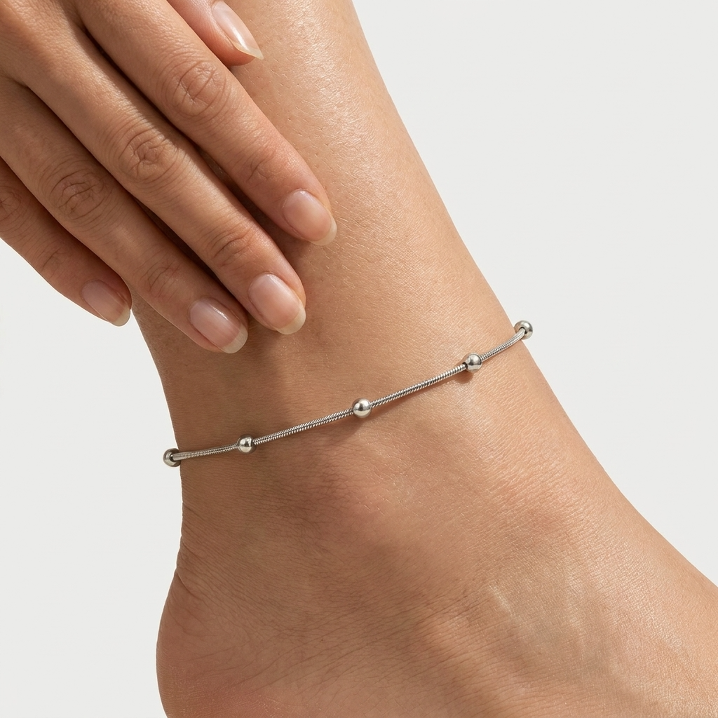 Miya Gold Beads Anklet