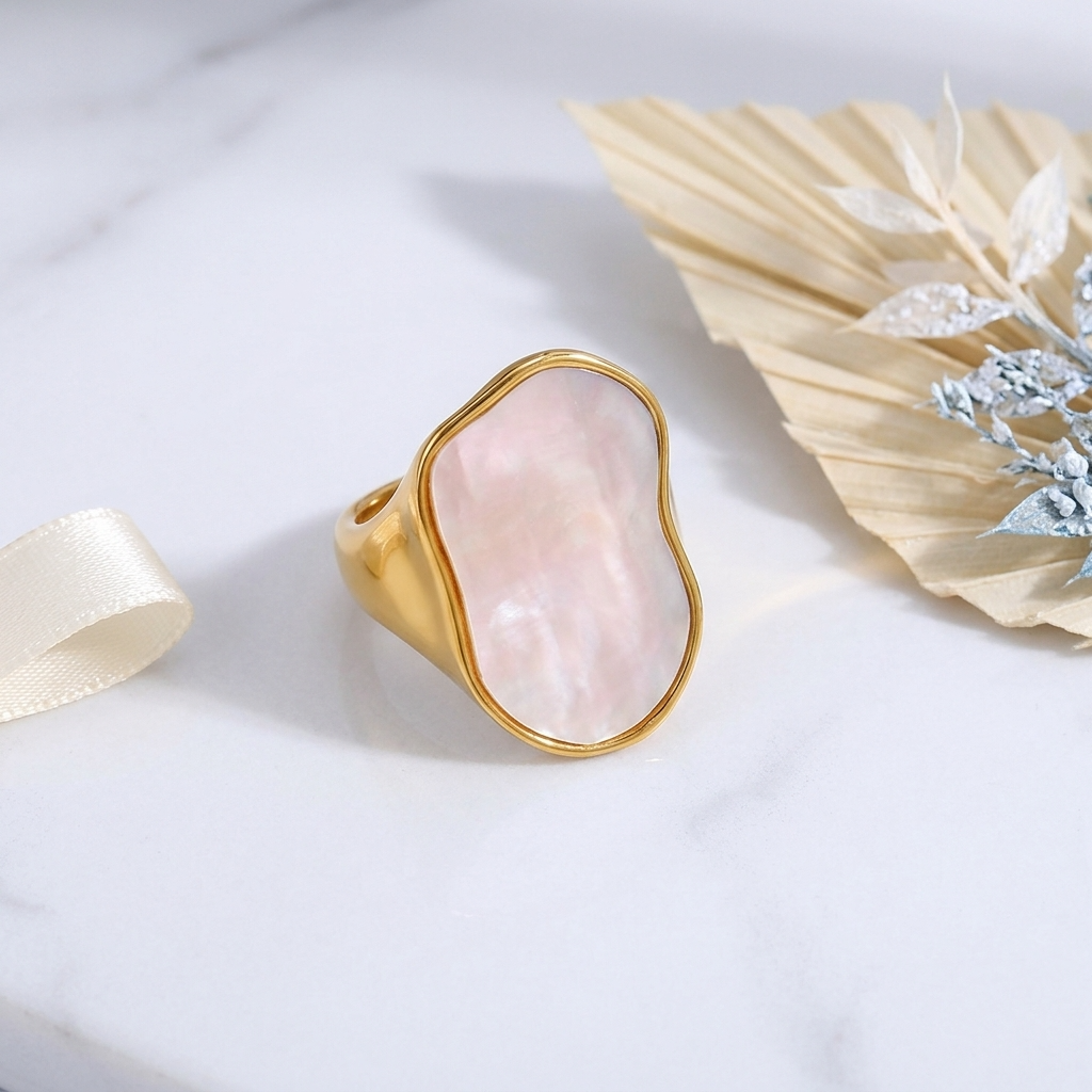 Mother of Pearl Statement Ring