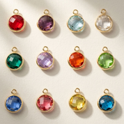 Amber Initial & Birthstone Necklace