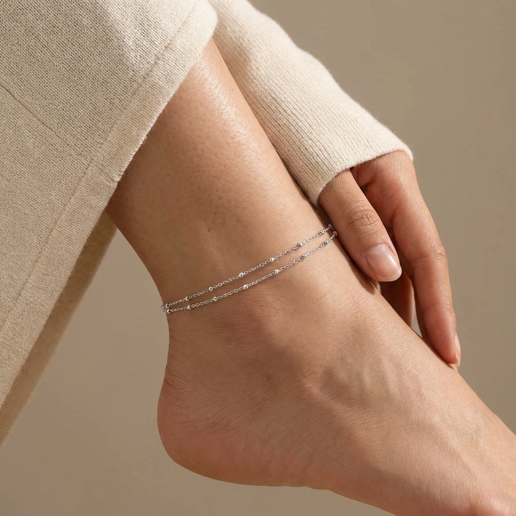 Brielle Double Strand Anklet