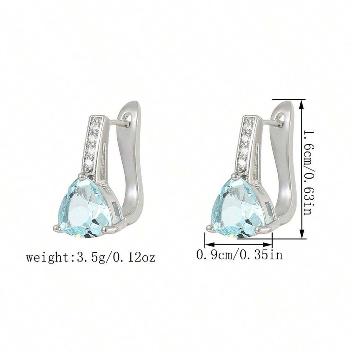 Ilaria Blue Crystal Drop Earrings