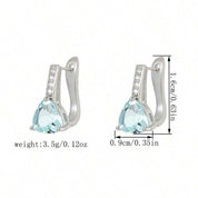 Ilaria Blue Crystal Drop Earrings
