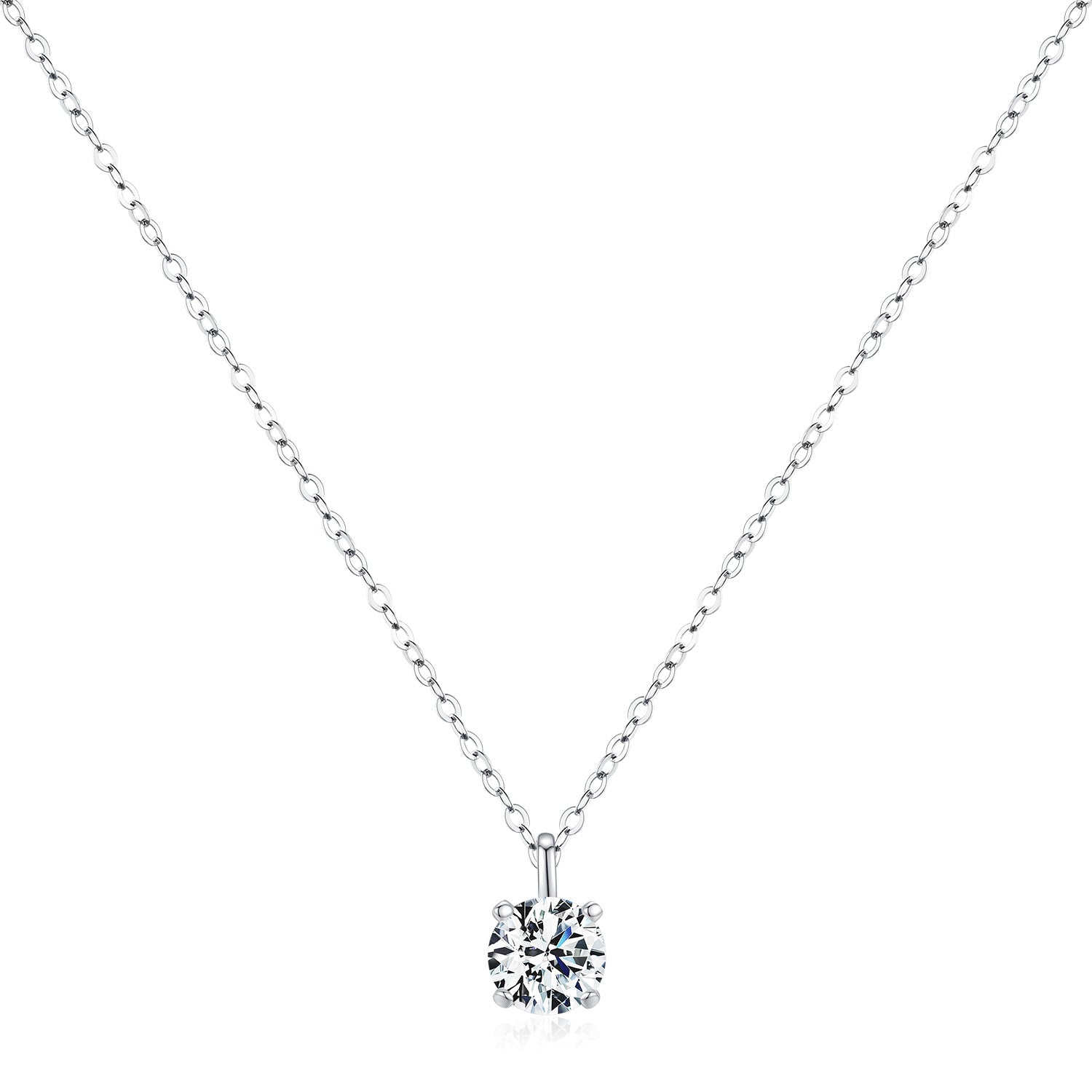 Elara Silver Pendant Necklace - NAVALLI