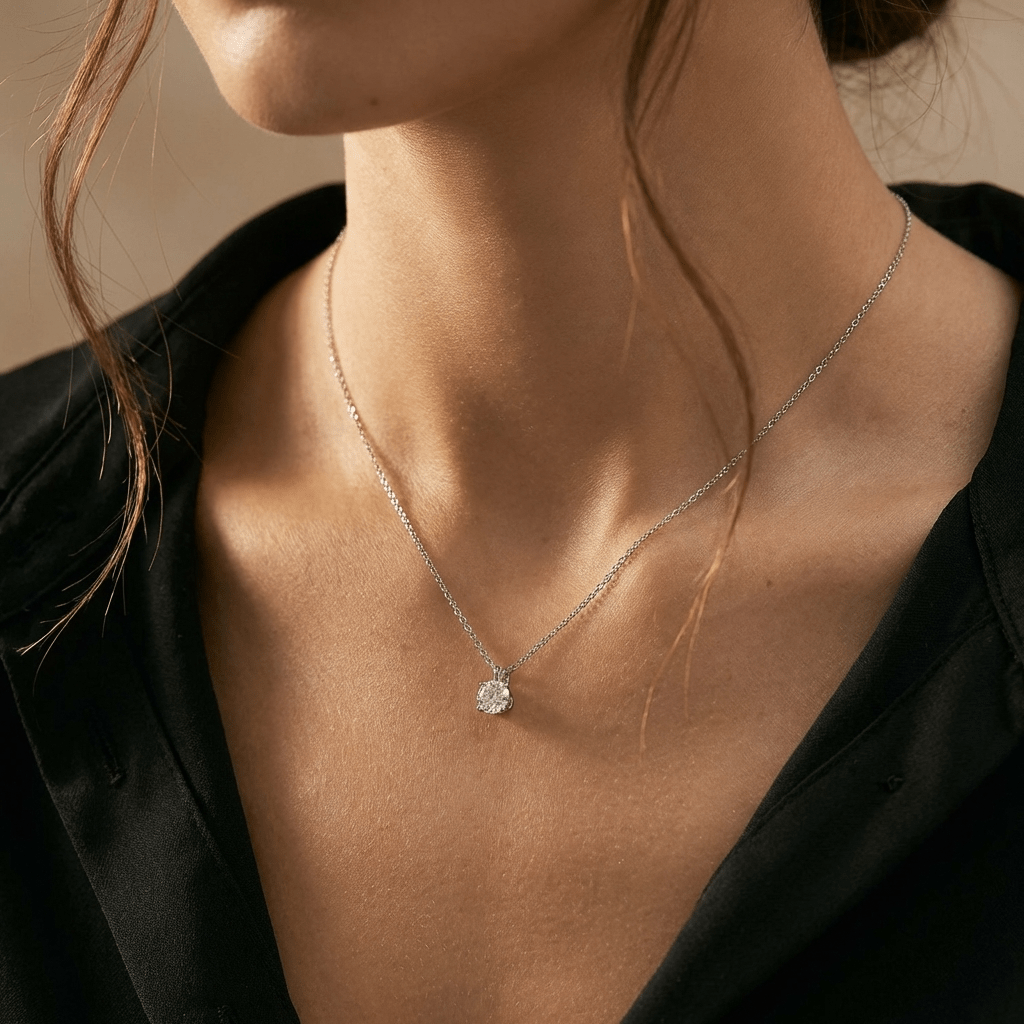 Elara Silver Pendant Necklace - 1