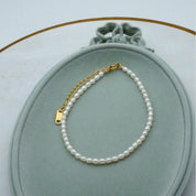 Elara Tiny Pearl Anklet - Anklet - Gold - 2