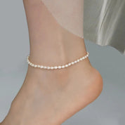 Elara Tiny Pearl Anklet - Anklet - Gold - 1